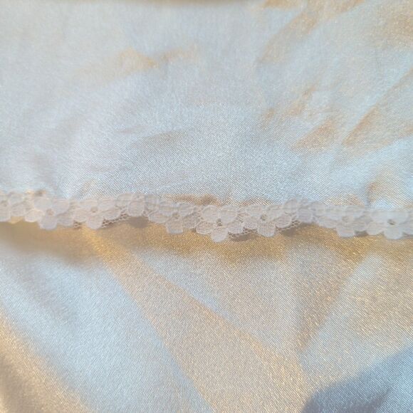 Vintage VAL MODE Slip Dress Womens 12 Satin Floral Lace Bridal Lingerie - Picture 5 of 8